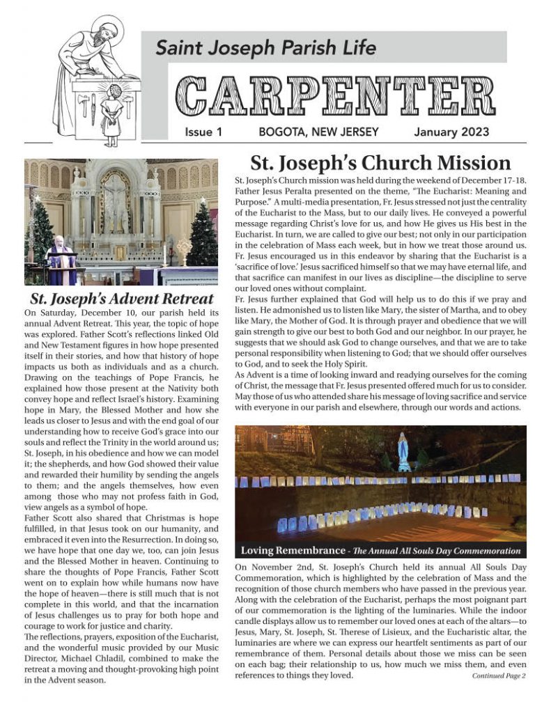 Carpenter Newsletter St. Joseph Church